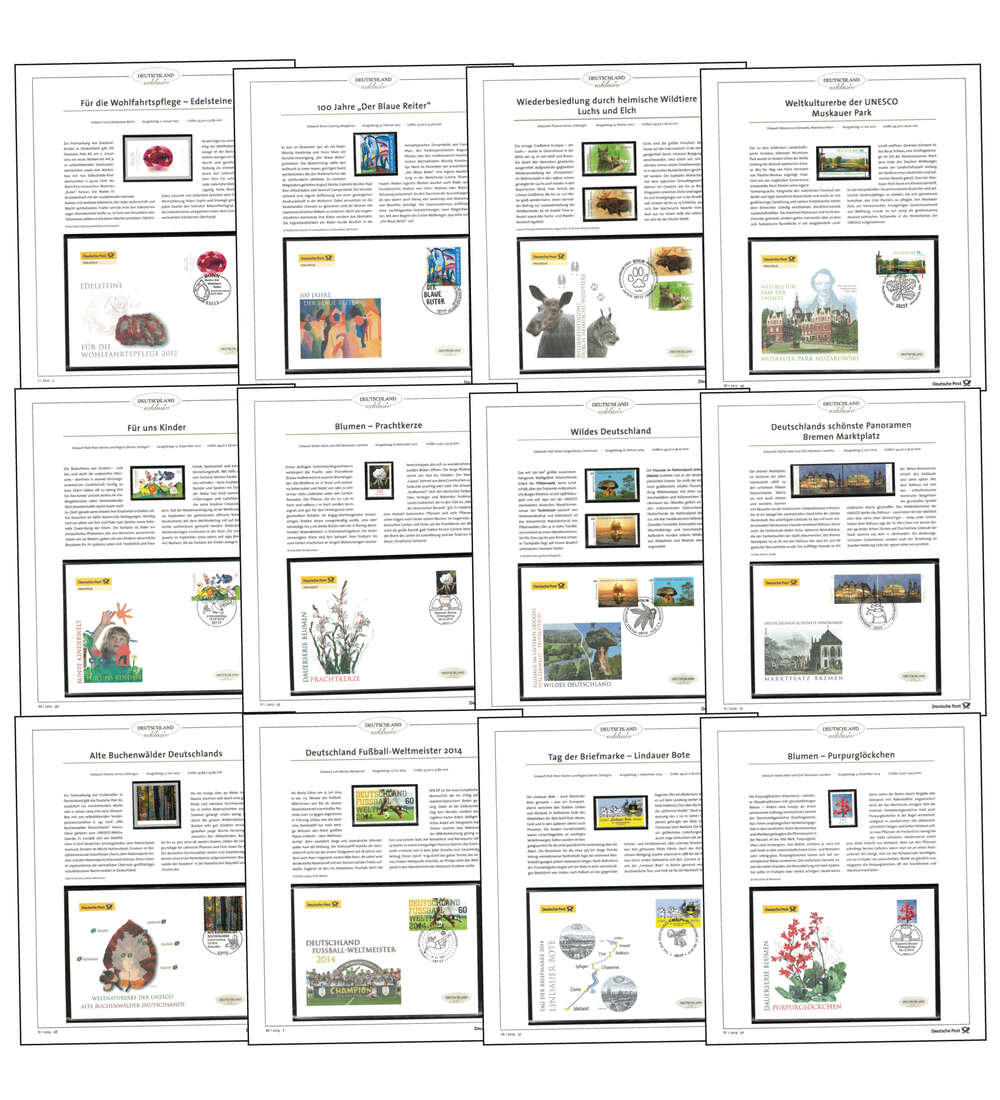 BRD Bund 2003-2017 EURO-Kollektion postfrisch und Ersttagsbrief