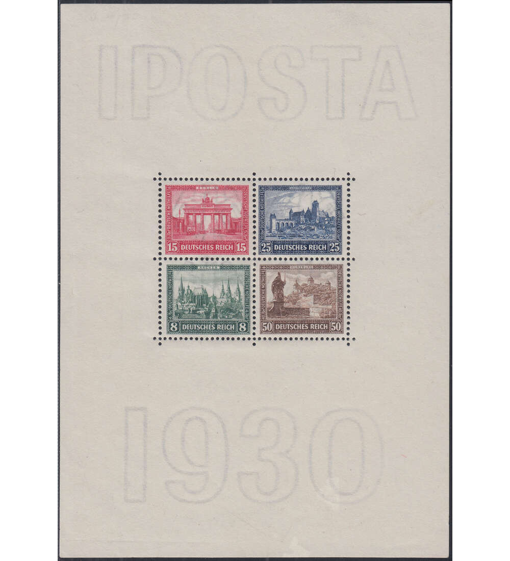 Deutsches Reich Block 1 ungestempelt mit Farbfotoattest