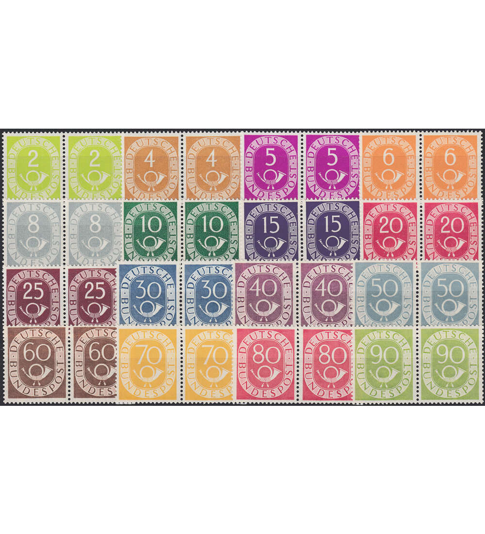 BRD Bund Nr. 123-138 Posthorn postfrischer Paarsatz