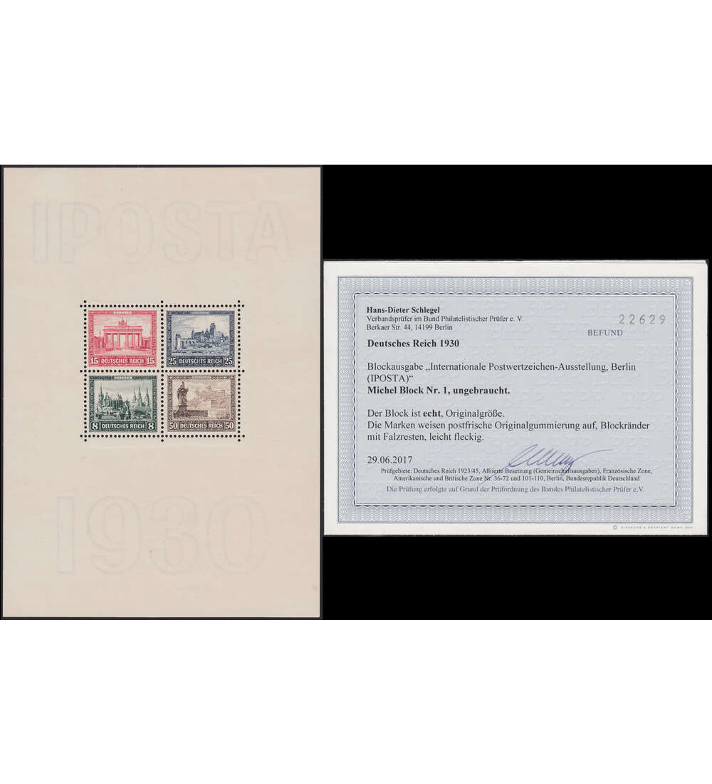 Deutsches Reich - Block 1 ungestempelt