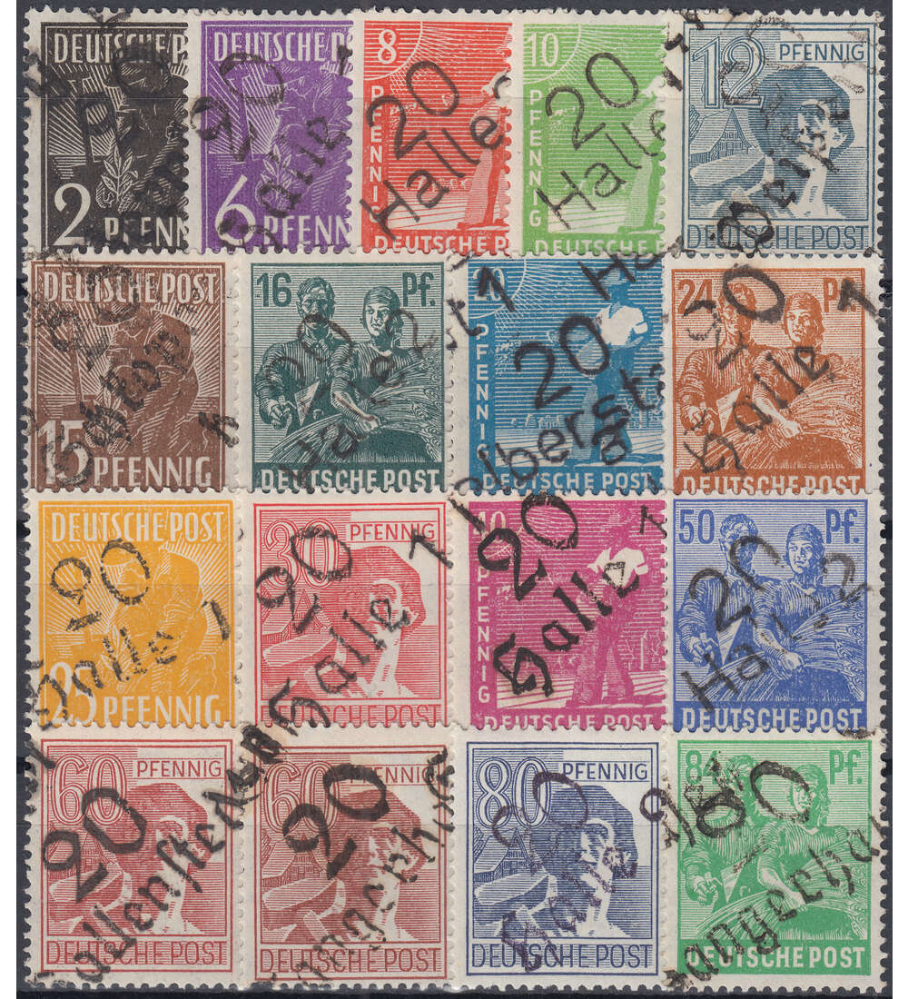 SBZ Handstempelaufdrucke Nr. 166 - 181 IV postfrisch **