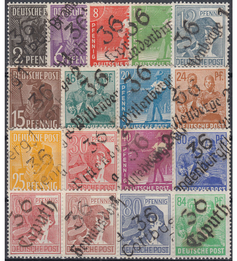 SBZ Handstempelaufdrucke Nr. 166 - 181 VII postfrisch **