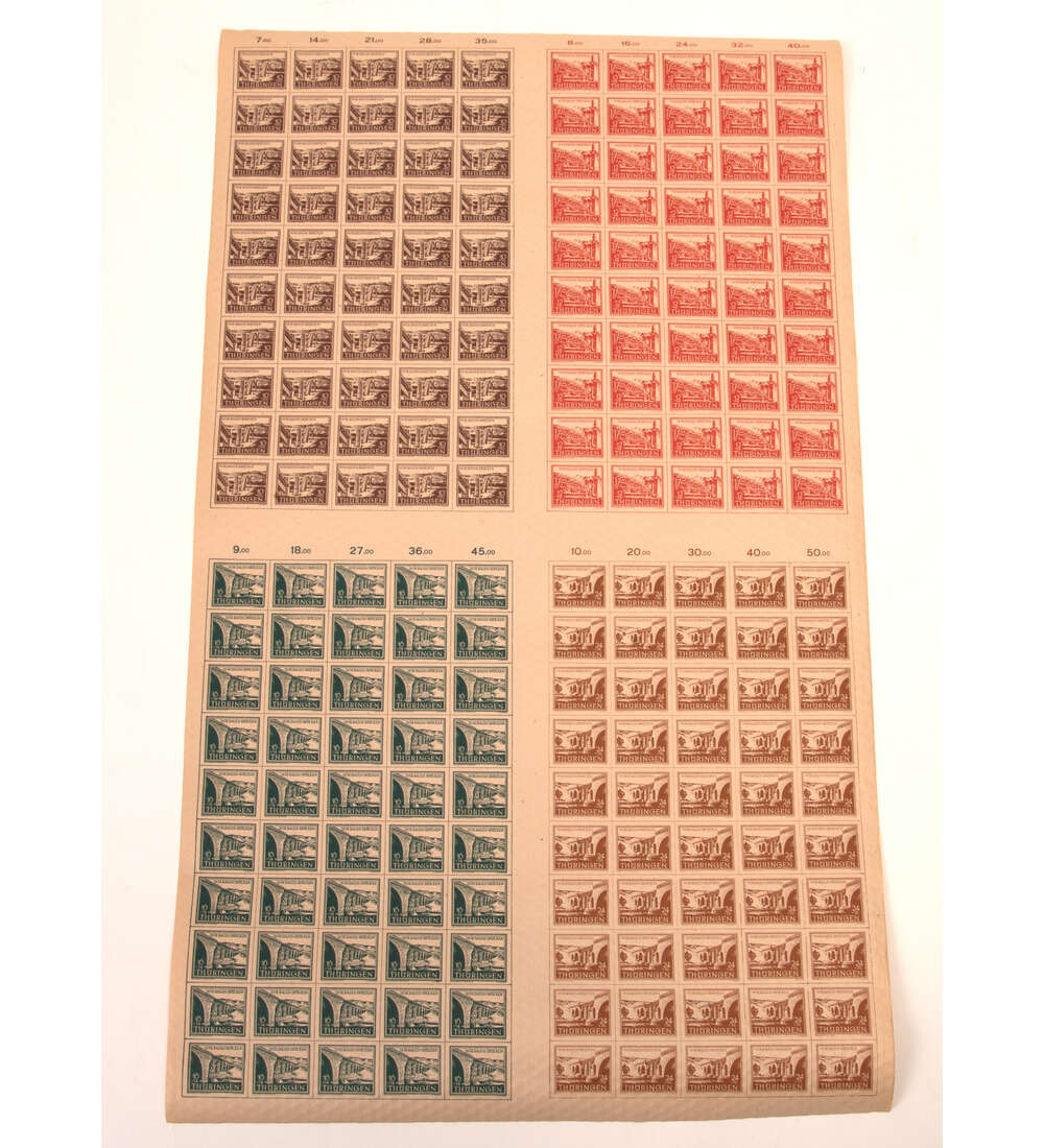  SBZ - Gro�bogen Nr. 112 - 115 Wiederaufbau 1946 postfrisch