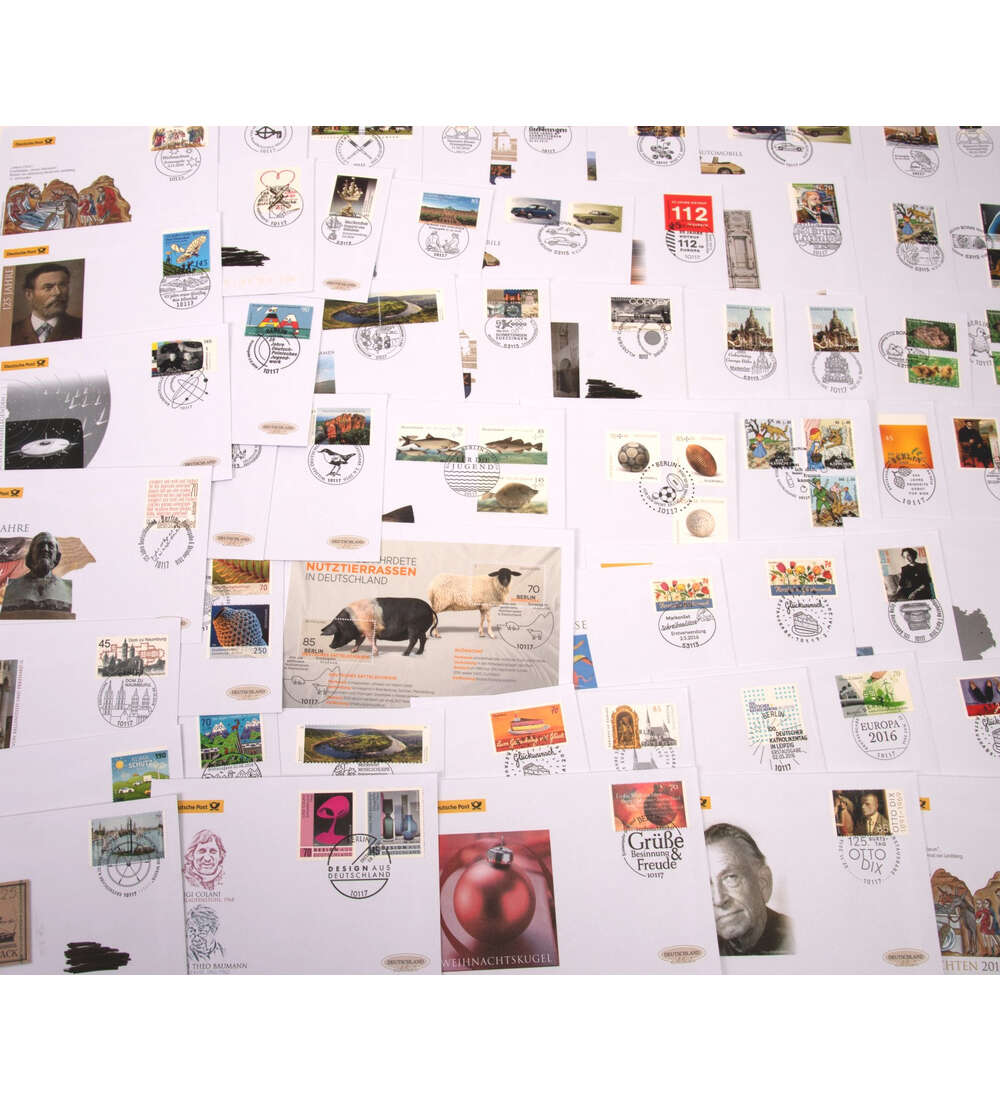 BRD Euro-Ersttagsbriefe von 2003 bis 2016