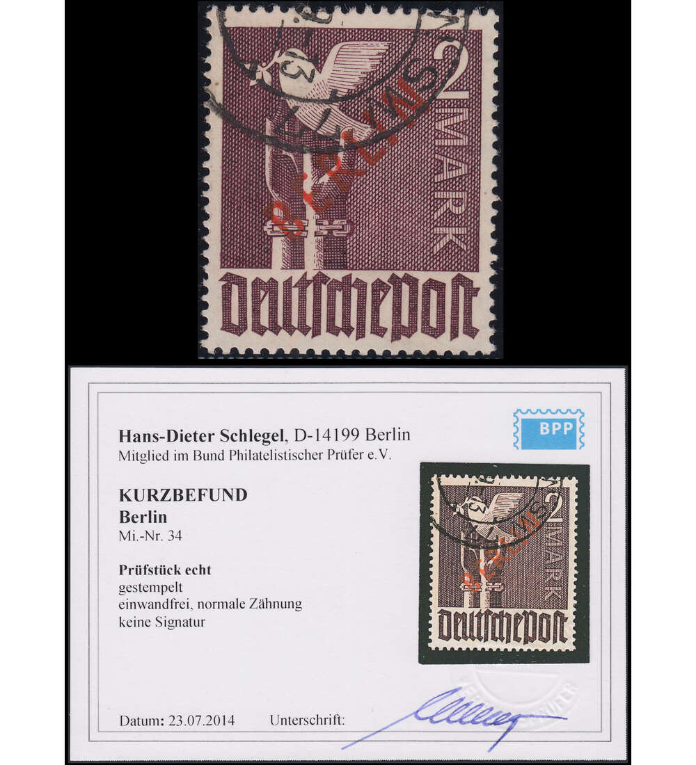 Berlin Nr. 34 gestempelt