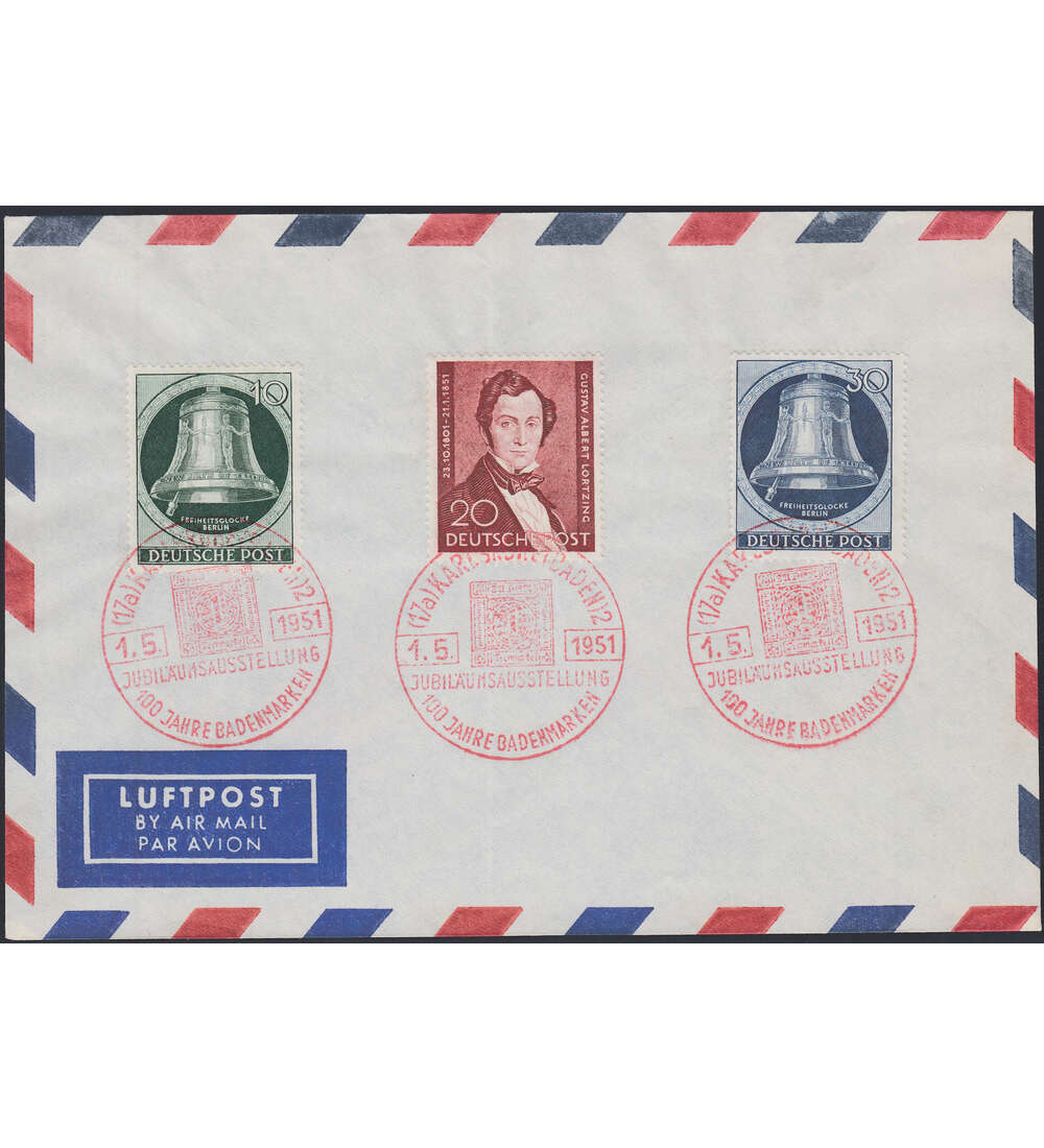 Berlin Lortzing Nr. 74 auf Luftpostbeleg