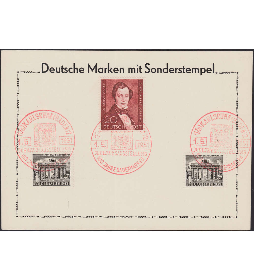 Berlin Lortzing Nr. 74 auf dekorativem Schmuckbeleg