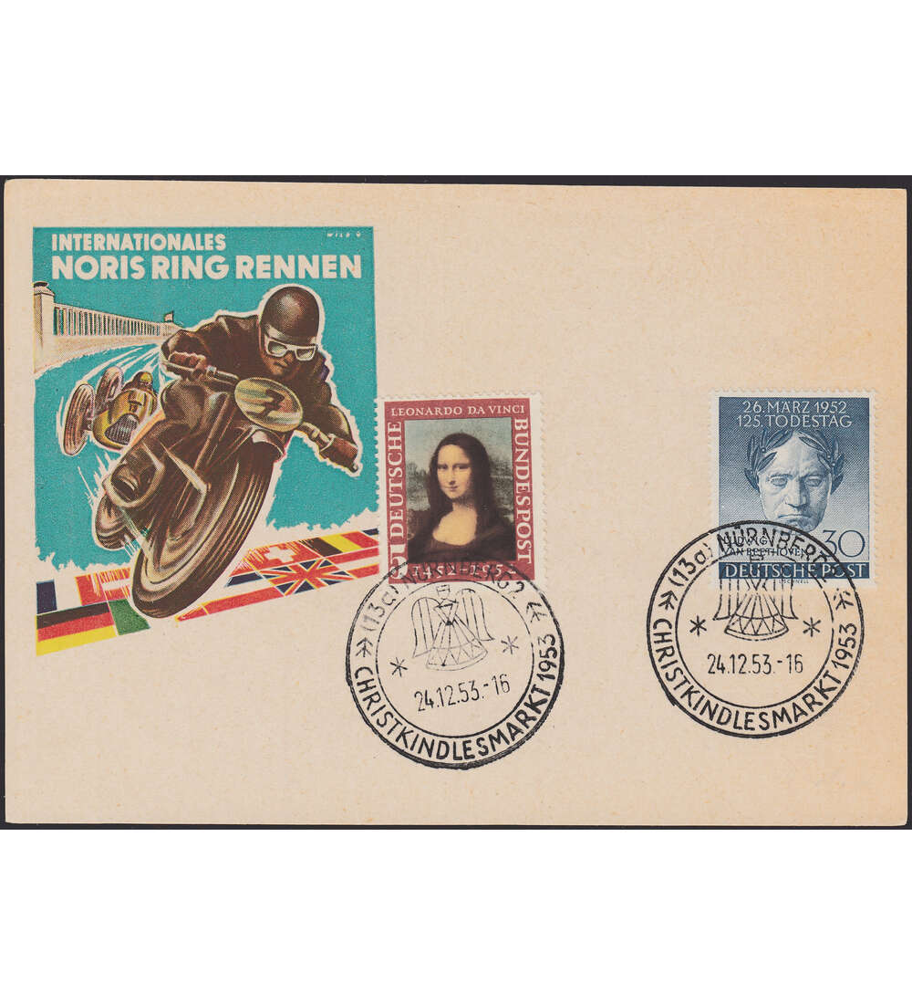 Berlin Beethoven Nr. 87 auf dekorativem Schmuckbeleg