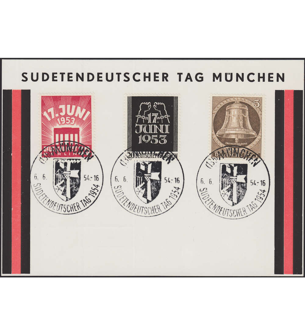 Berlin 17. Juni Nr. 110-111 auf dekorativem Schmuckbeleg