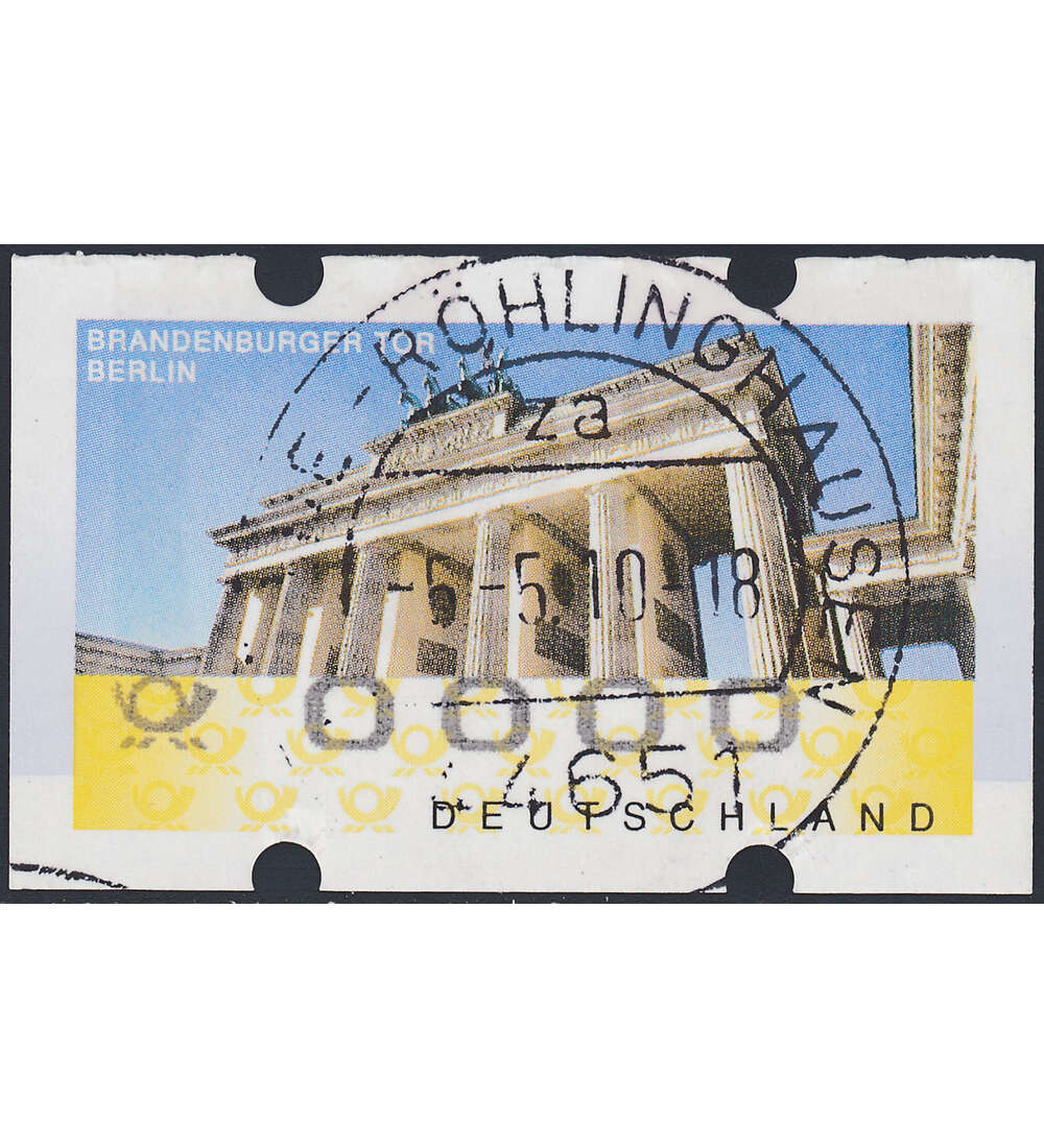 BRD-ATM Nr. 6 Nulldruck gestempelt