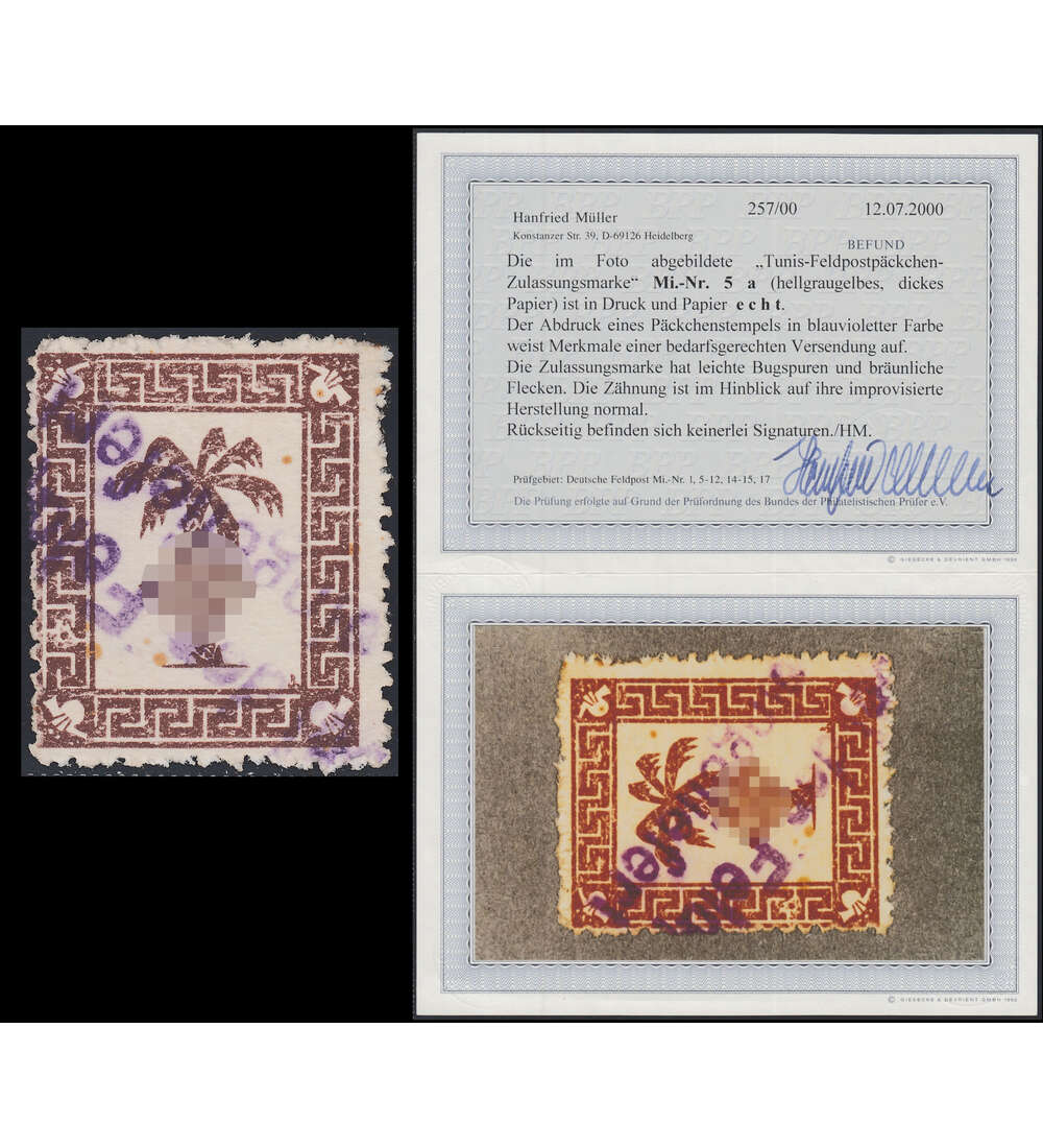 Deutsches Reich - Feldpost Nr. 5 mit Farbfotobefund