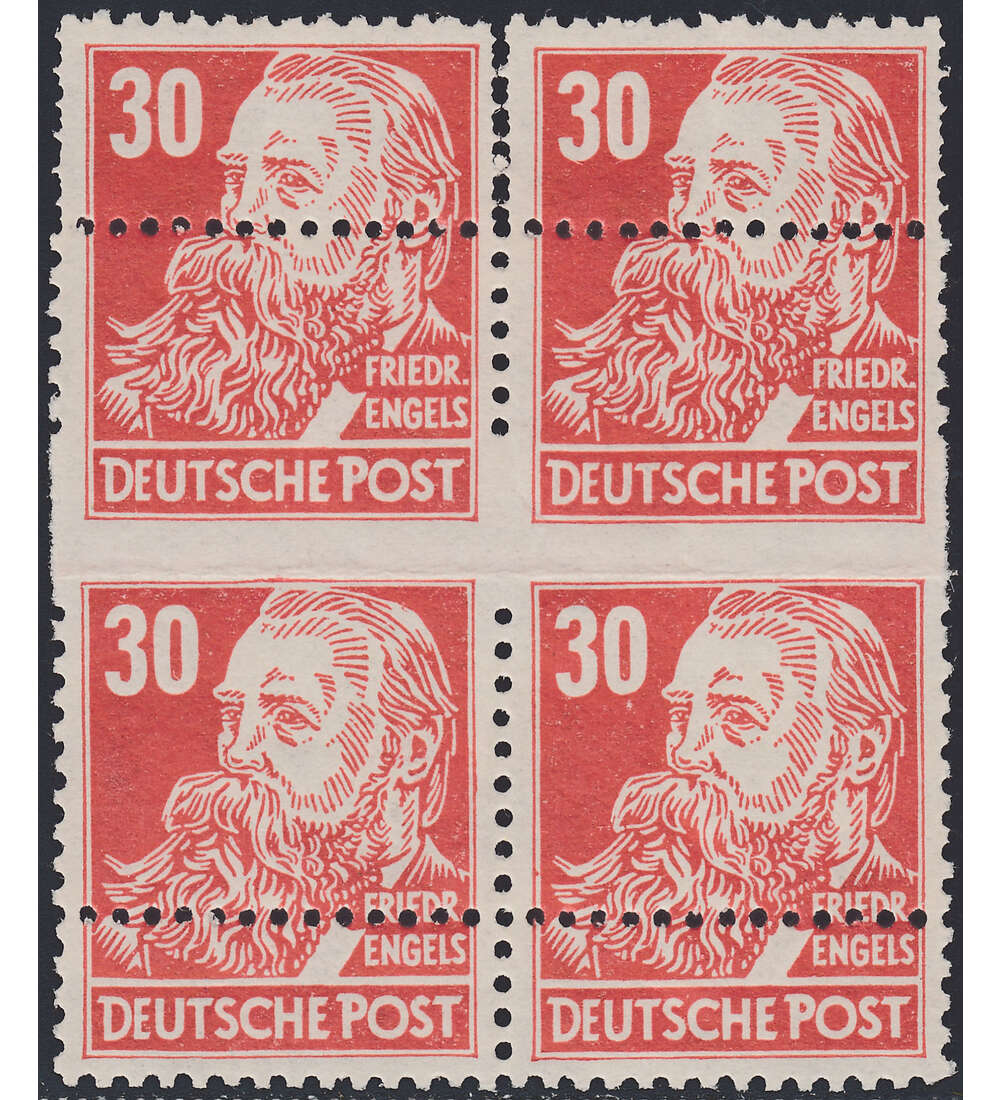 DDR Nr. 335 Verz�hnung postfrischer Viererblock