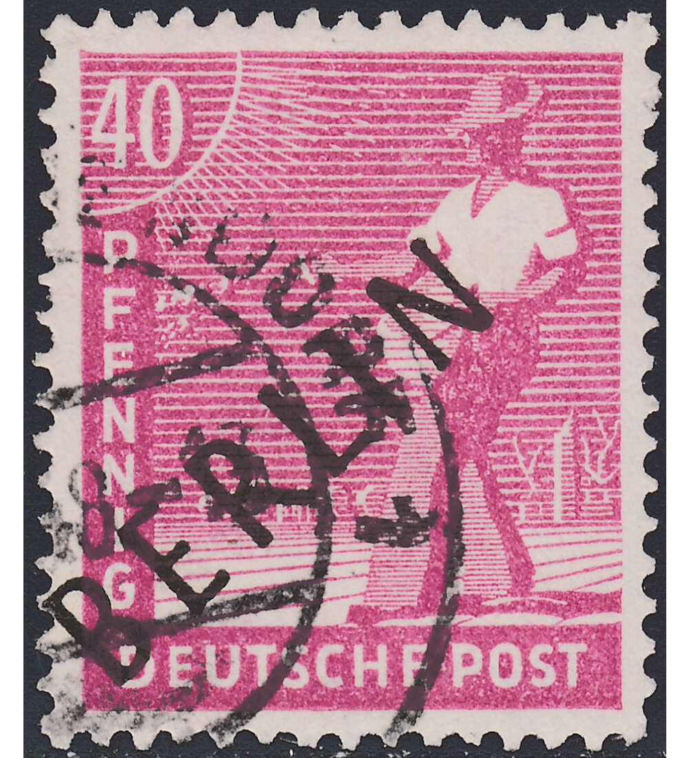 Berlin Nr. 12 gestempelt verschobener Aufdruck