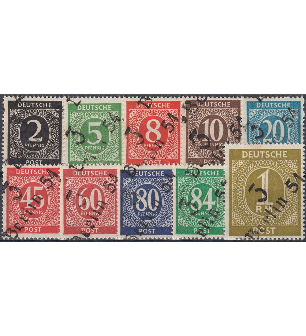 SBZ-Handstempelaufdrucke 10 verschiedene