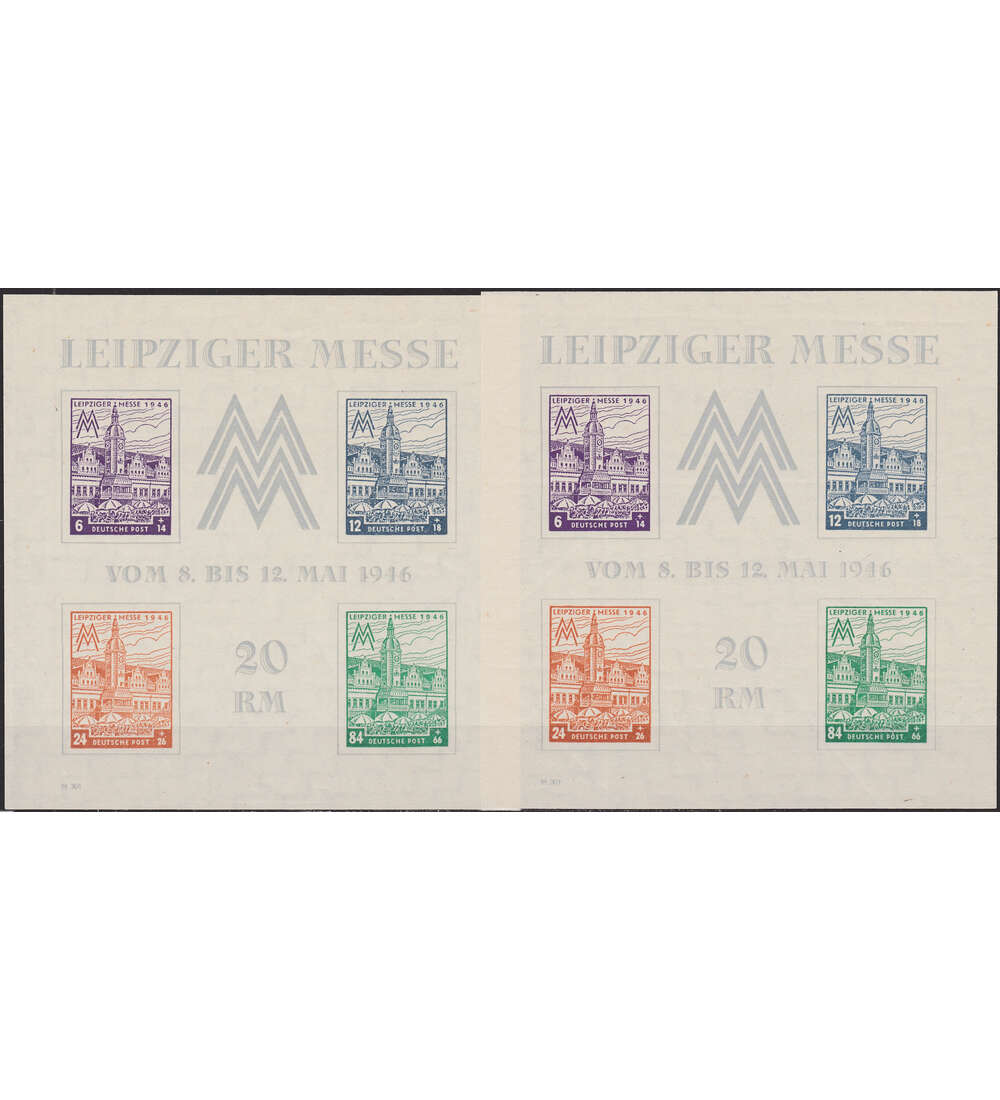 SBZ Block 5 X + Y postfrisch ** mit Attest