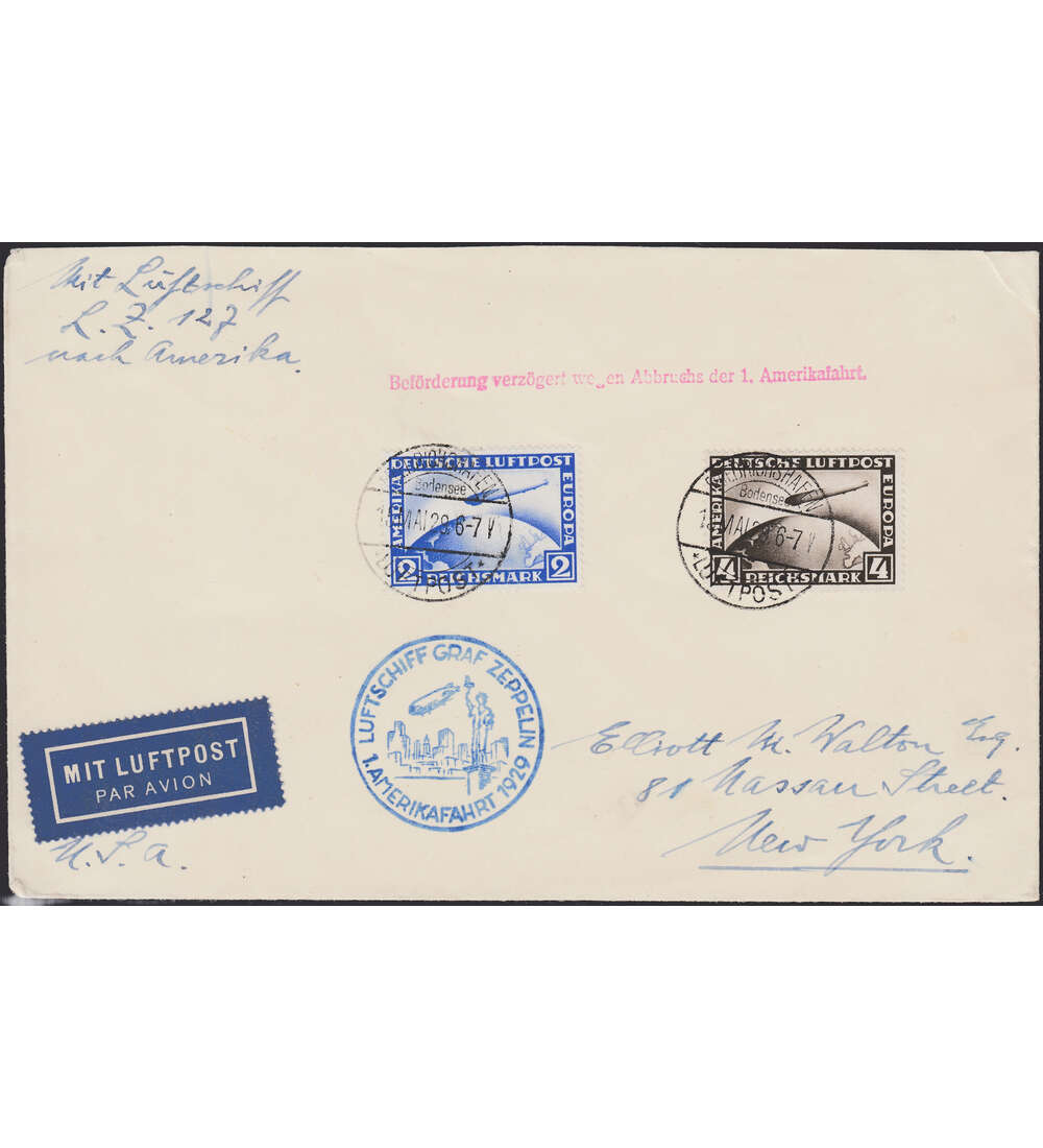 Deutsches Reich Nr. 423-424 auf Luftpostbrief