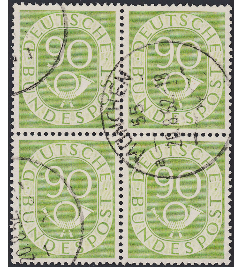 BRD Bund Nr. 138 Viererblock rundgestempelt