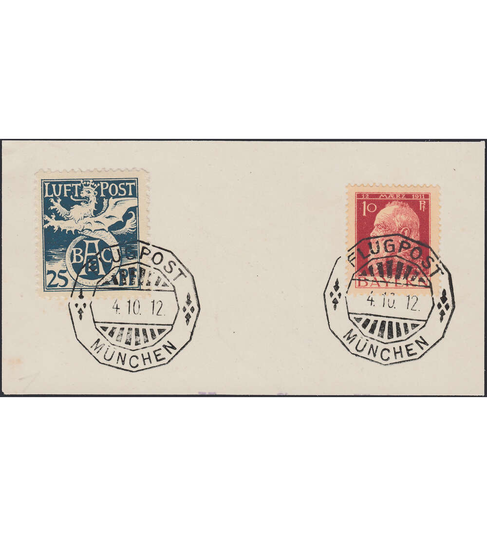 Bayern Nr. F I auf Briefausschnitt