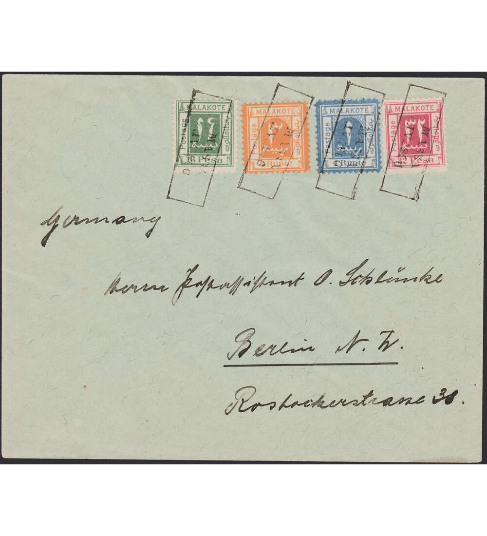 WITU - Schutzgebiet Beleg mit 4 ver. Werten