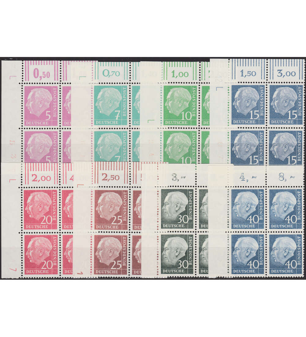 BRD Bund postfrisch Nr. 179-260y Viererblocks