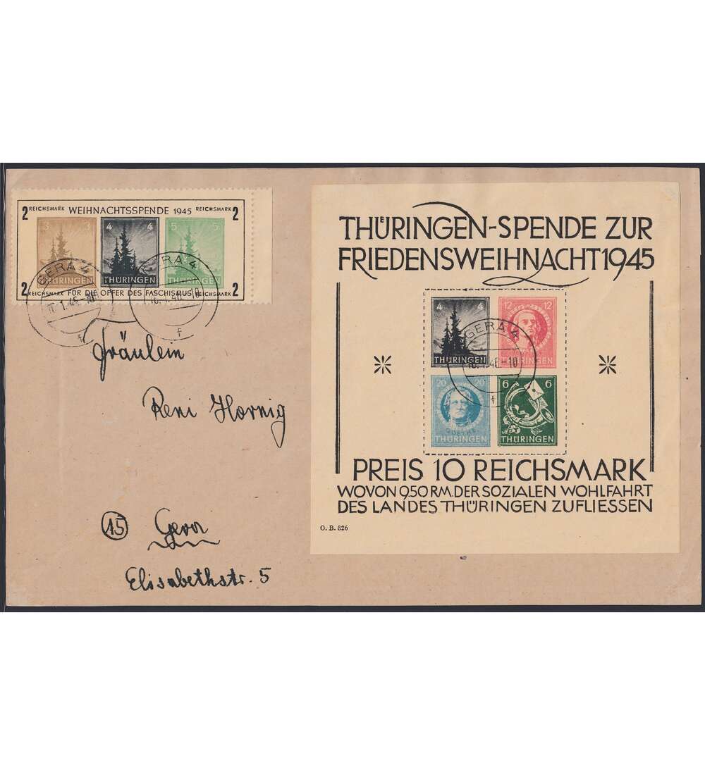 Der SBZ - Blockbeleg mit Block 1 und 2