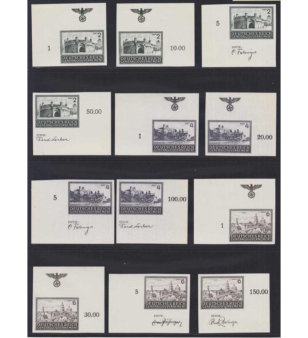 Generalgouvernement ungezhnt Nr. 113-115 U postfrisch **