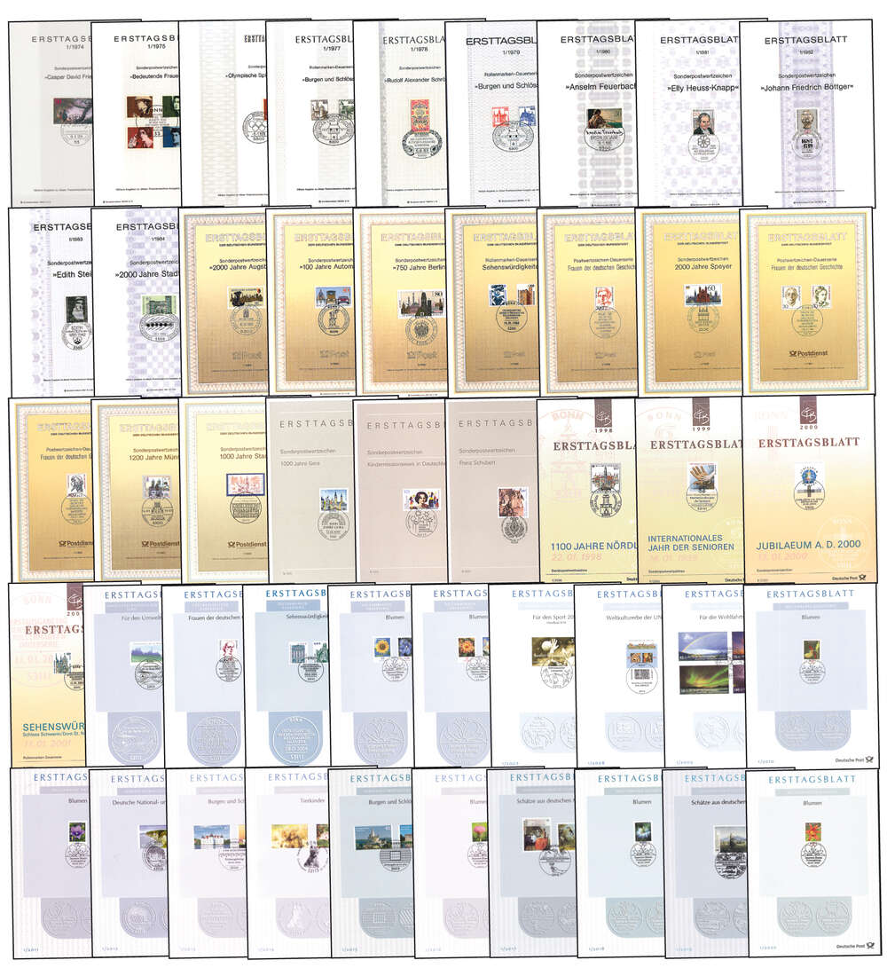 BRD-Ersttagsbl�tter 1974-2020