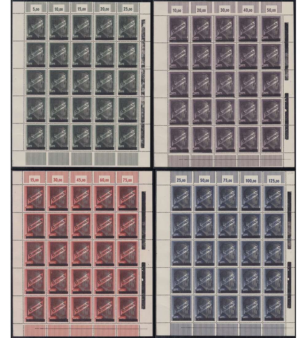 sterreich Nr. V a - V d postfrischer Bogensatz