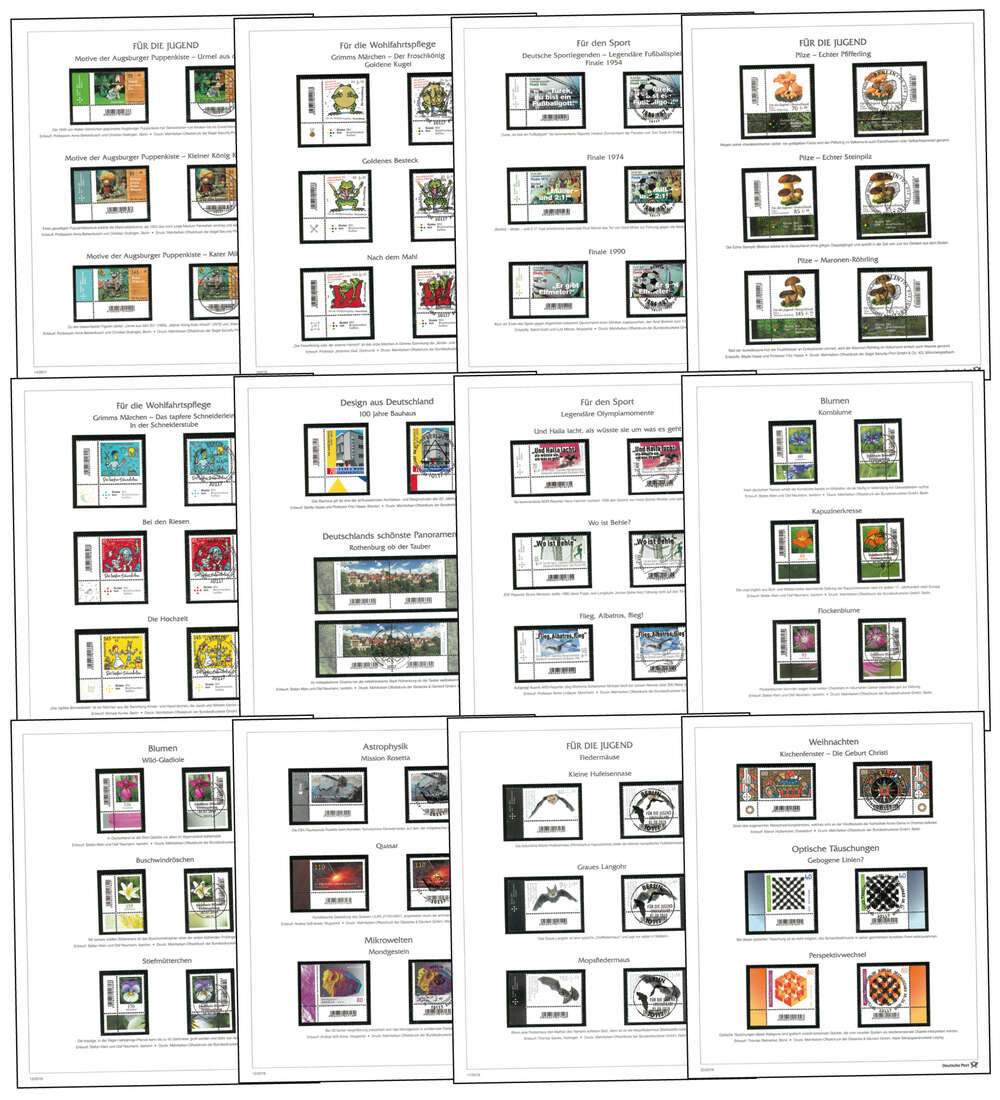 BRD Bund Euro-Eckrand-Sammlung 2001 bis 2021 postfrisch und gestempelt
