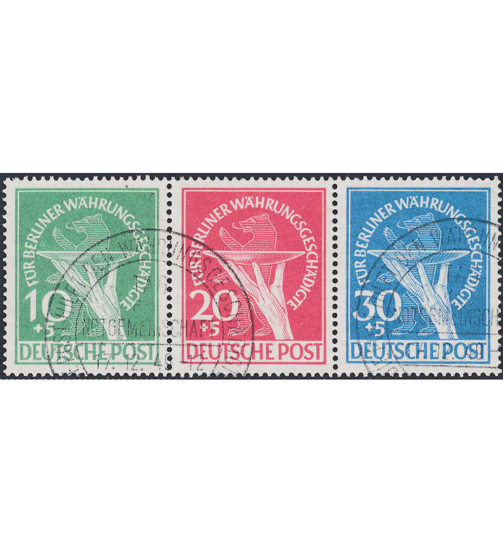 Berlin-Zusammendruck Nr. 68-70 Bl W 2 gestempelt