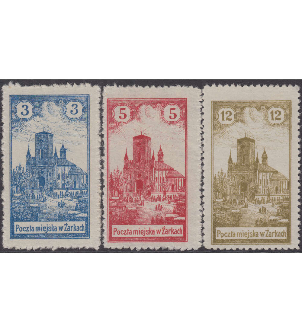 Polen Lokalausgabe Zarki Nr. 1-3 ungestempelt