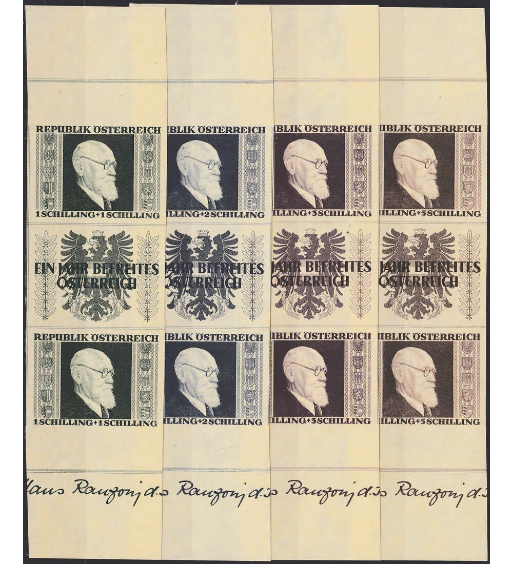 sterreich Nr. 772-775 B postfrische Zwischenstegpaare