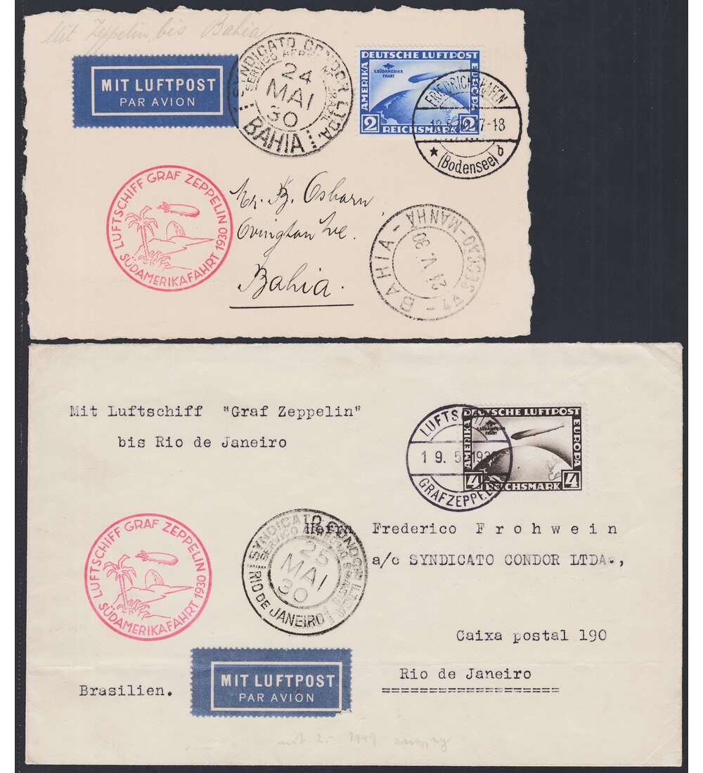 Deutsches Reich Nr. 438-439 auf Luftpostbeleg