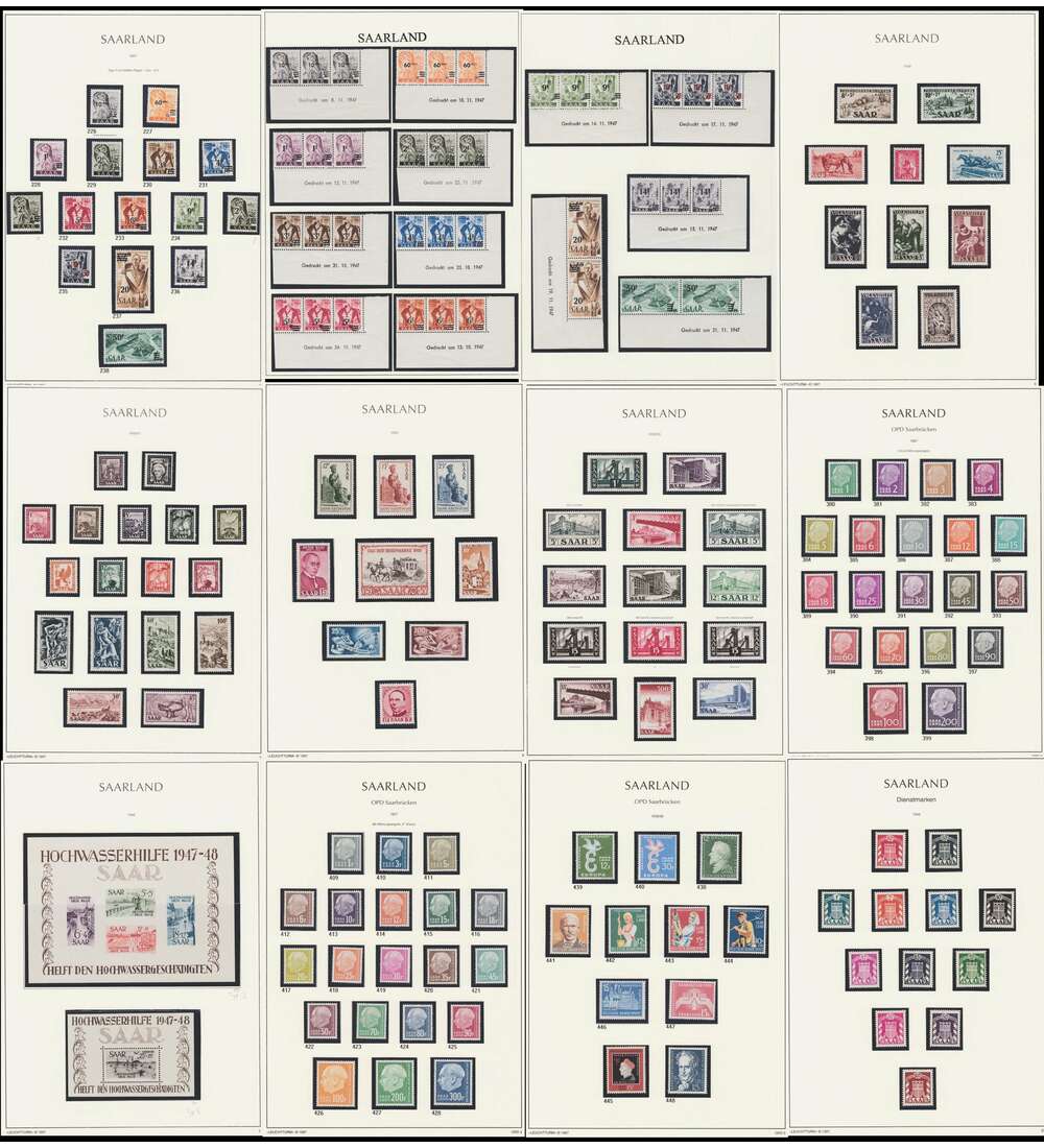 Saar - Exclusiv-Sammlung postfrisch vieles geprft und signiert, berkomplett