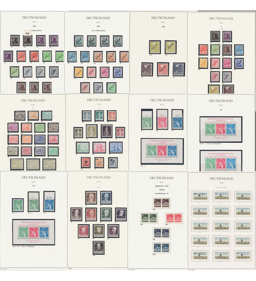 Berlin - Postfrische Exclusiv-Kollekion 1948-1990 im Leuchtturm-Falzlosalbum