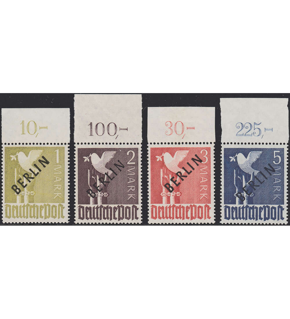 Berlin Schwarzaufdrucke Nr. 17-20 postfrisch mit nicht durchgez�hnten Oberrand