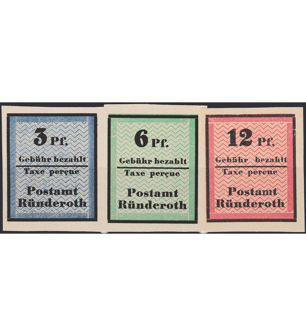 Dt. Lokalausgabe Rnderoth Nr. I-III B postfrisch