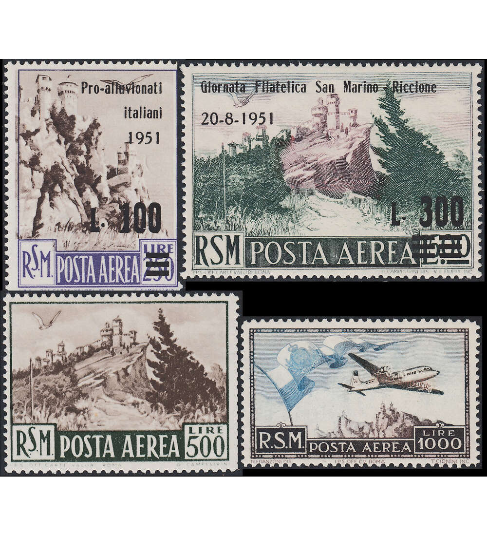 San Marino Flugpost 1951 Nr. 460-463 postfrisch
