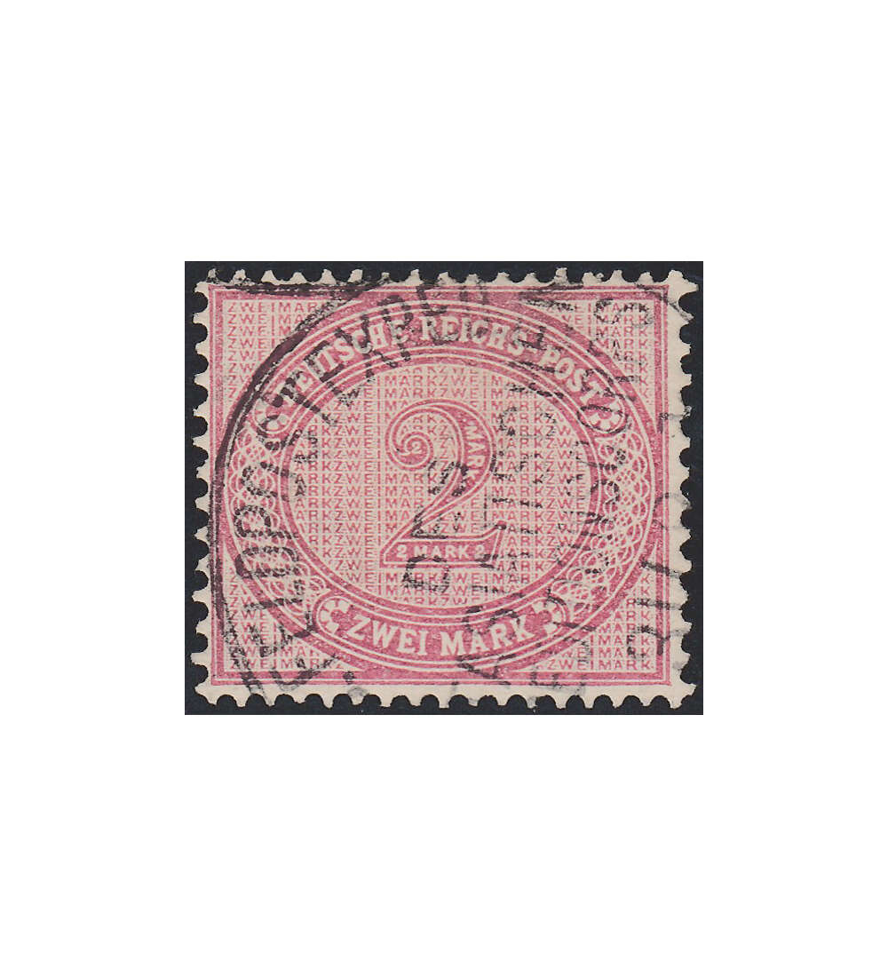 Deutsche Post in China Die 2 Mark- Ausgabe mit seltener Abstempelung