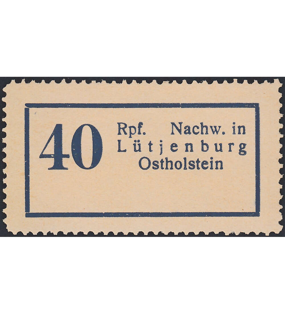 Lokalausgabe L�tjenburg Nr. 1 F postfrisch
