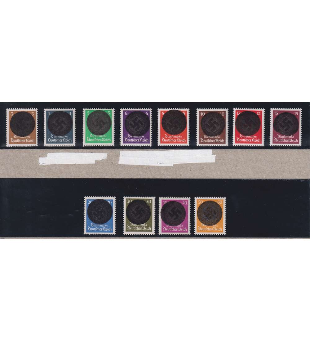 Lokalausgabe Wittenberg Dt. Reich Dienstm. Nr. 166-177 mit Handstempelaufdruck gepr.