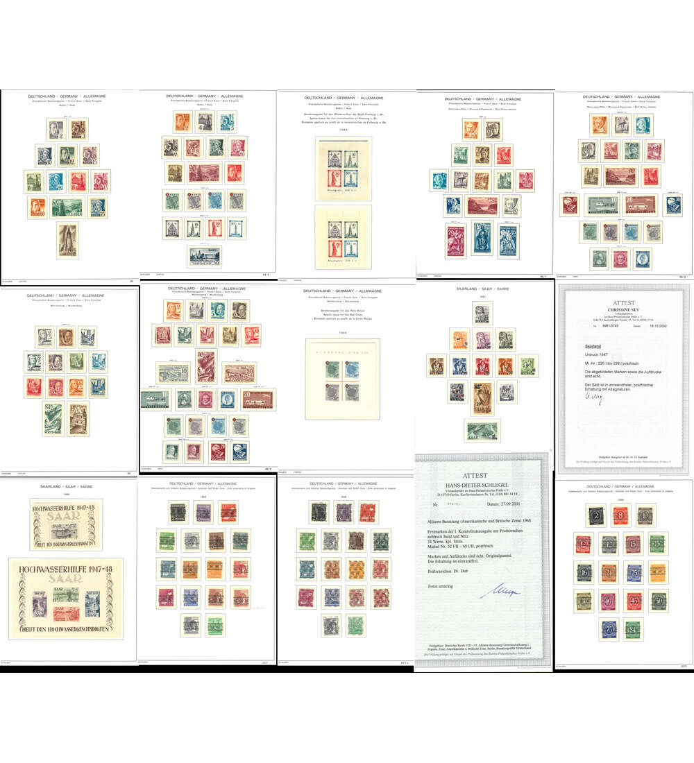 Saar/Besetzung/Zonen - Luxus- kollektion postfrisch