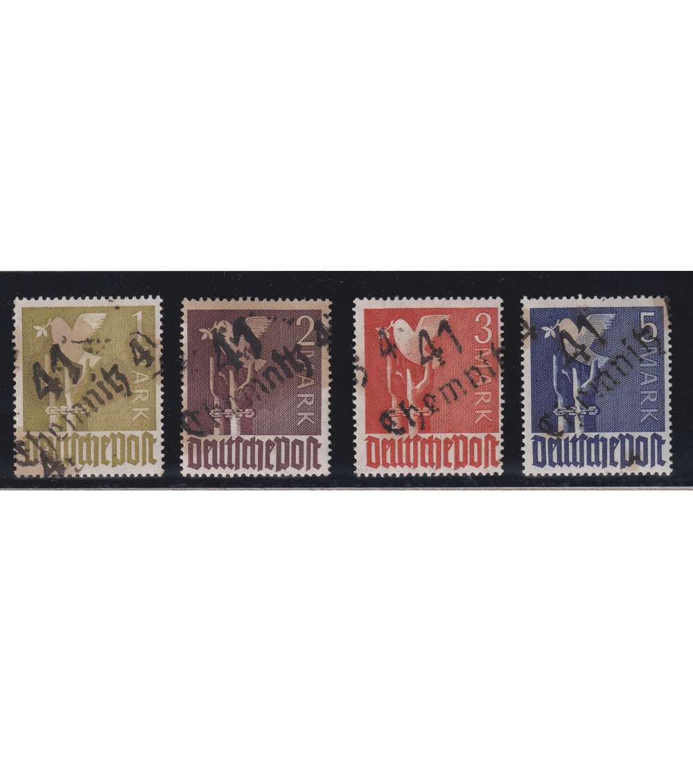 SBZ Chemnitz - Markwerte Nr. II a - d postfrisch, Hand- stempelaufdruck 41 Chemnitz