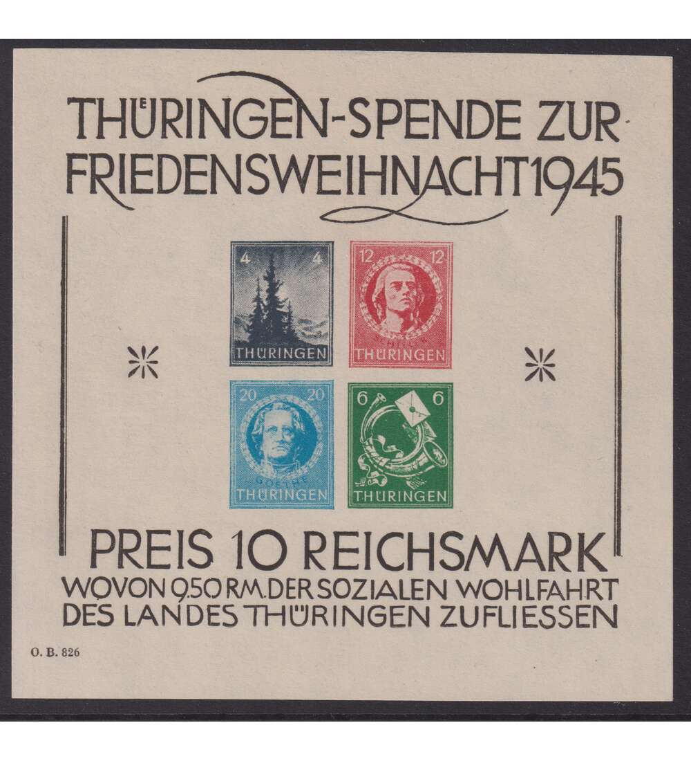 SBZ - Block 2 Sonderdruck postfrisch, ohne Durchstich gro�er Weihnachtsblock