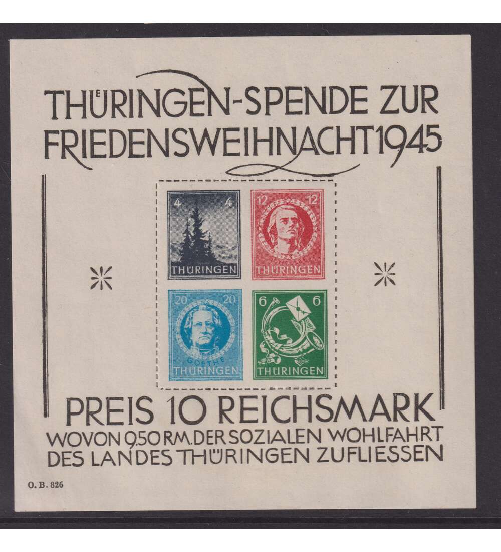 SBZ - Block 2 x postfrisch mit kleinem Eckbug links unten