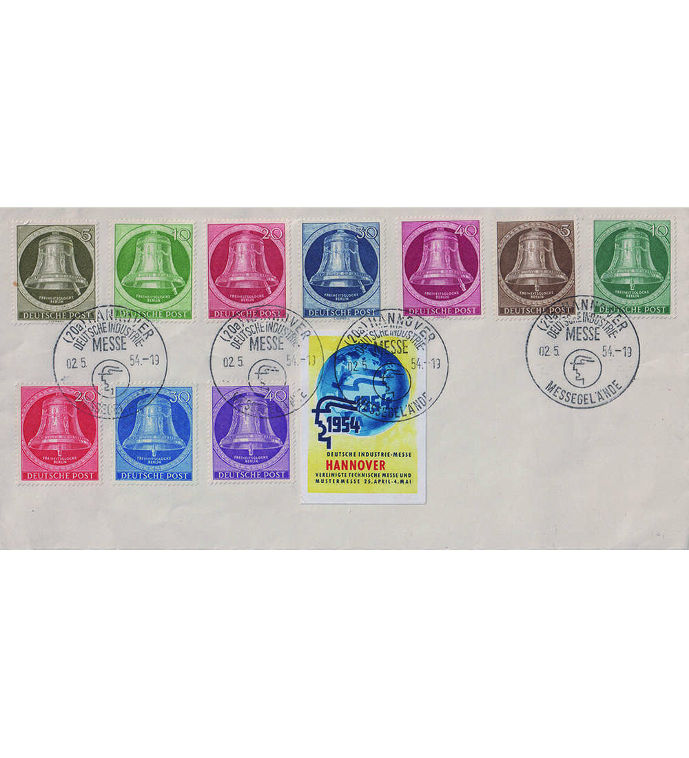 Berlin Glocken Nr. 82-86 und 101-105 auf Schmuck-Umschlag