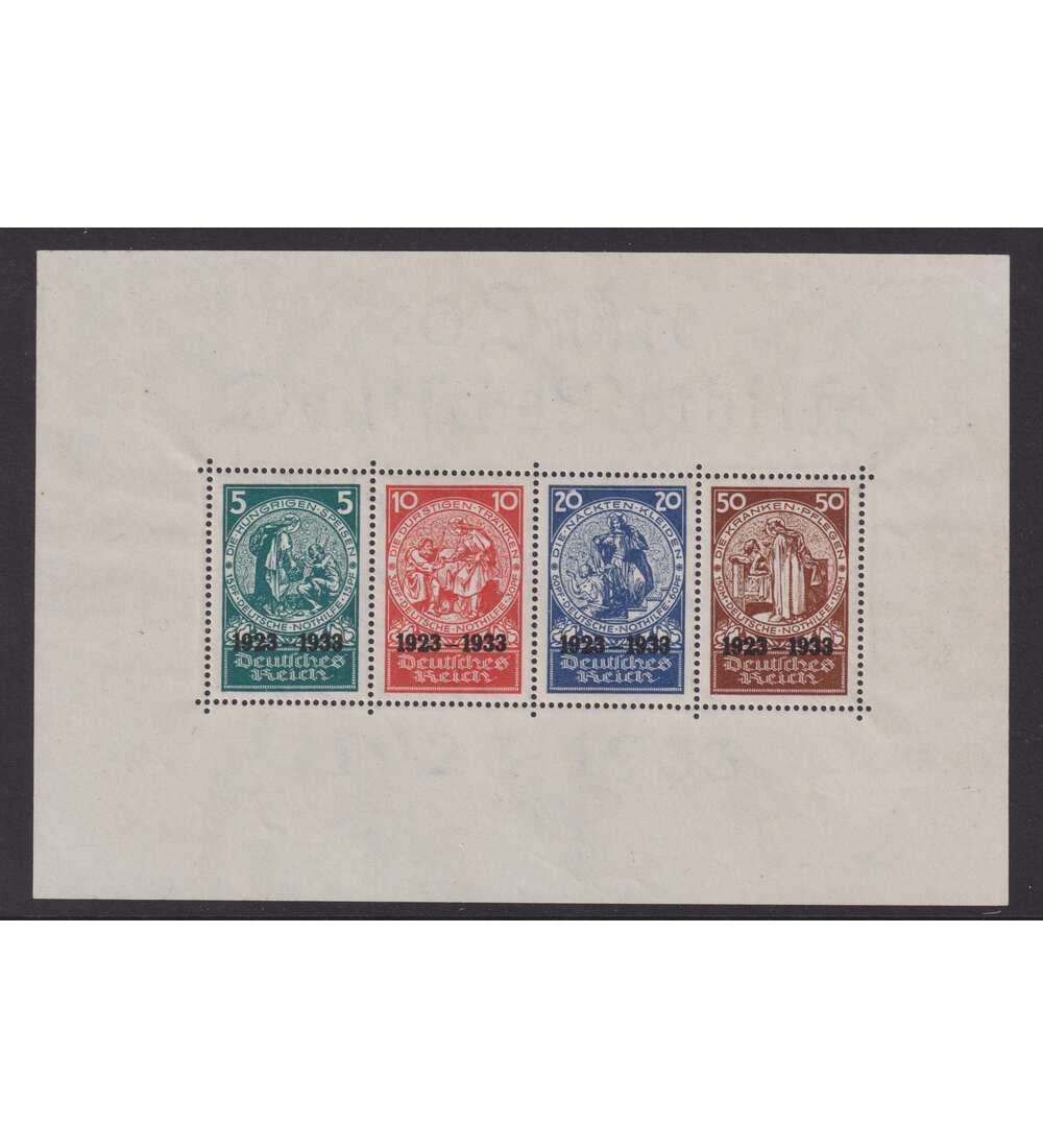Dt. Reich - Block 2 postfrisch mit gekrzten Rndern Nothilfe-Block 1933