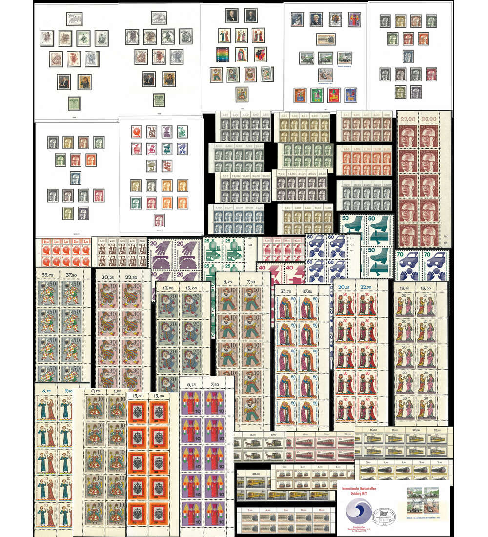 Berlin - Riesensammlung ab 1950 - 1990 mit vielen Extras in 7 prallvollen Alben