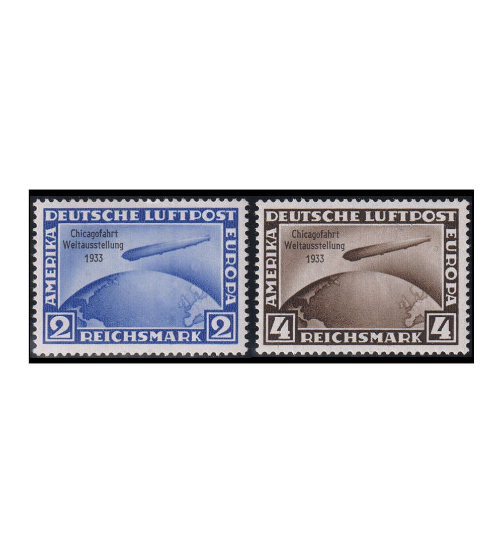 Dt. Reich Chicago-Fahrt Nr. 497-498 postfrisch, geprft und signiert Schlegel