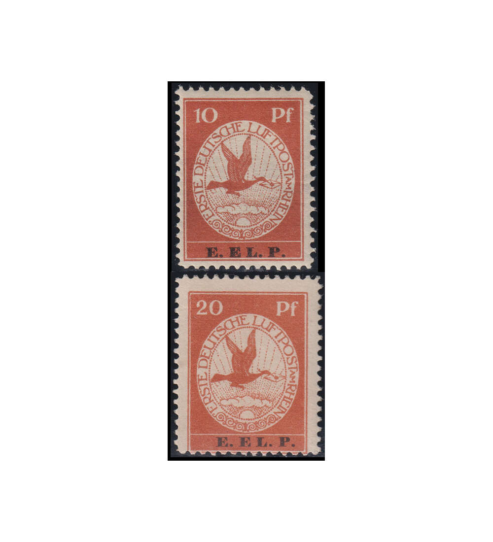 Dt. Reich - Flugpost Nr. V - VI postfrisch, geprft und signiert